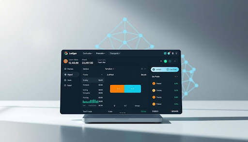 Ledger Live showing on screen